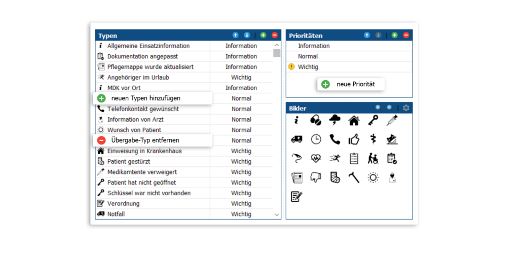 Übergabetypen selbst definieren